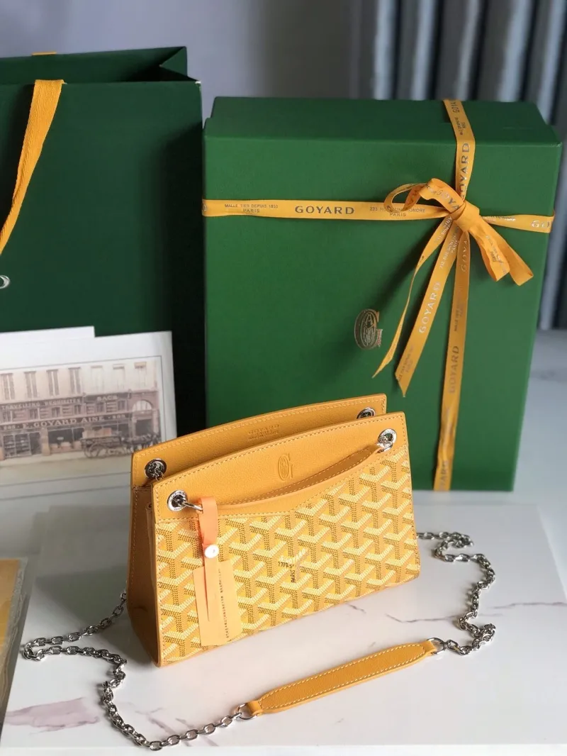Goyard Yellow Rouette Chain Shoulder Bag - Image 9