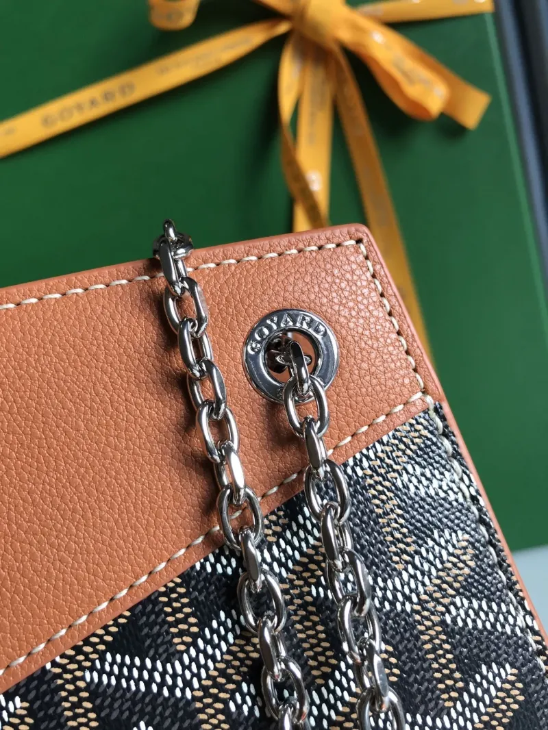 Goyard Rouette 29 Black Tan Shoulder Bag - Image 4