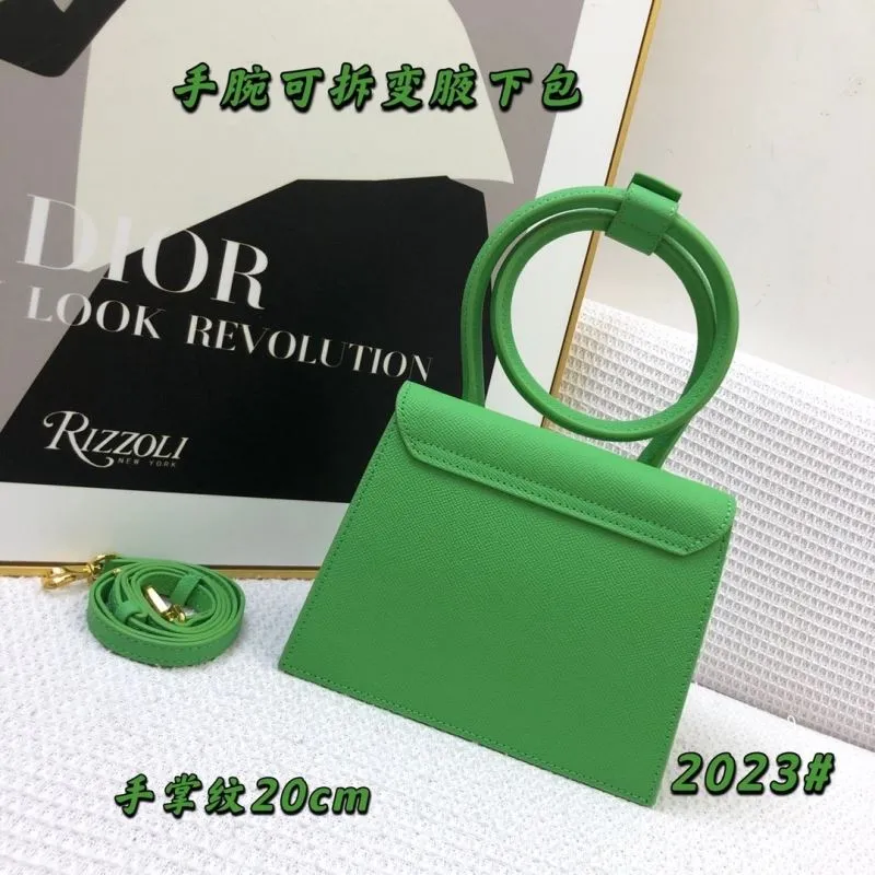Jacquemus Green Convertible Satchel Bag 20cm - Image 3