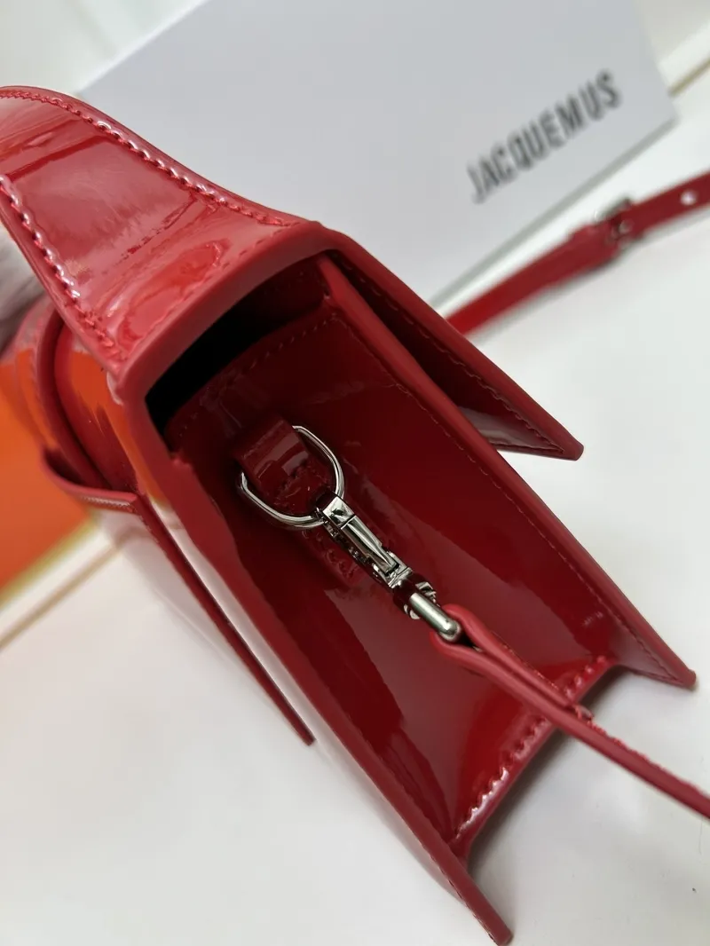 Jacquemus Red Patent Leather Satchel Bag - Image 5