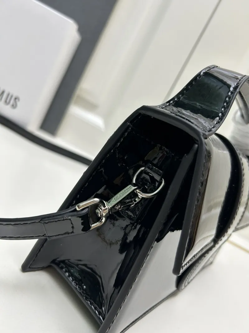 Jacquemus Black Patent Leather Satchel Bag - Image 5