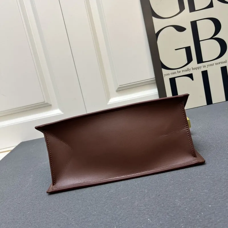Jacquemus Brown Leather Crossbody Satchel Bag - Image 7