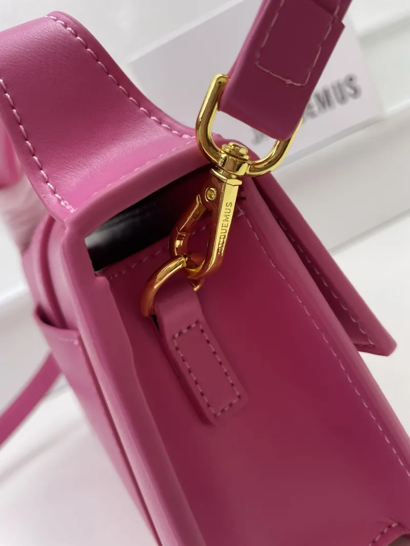 Jacquemus Magenta Leather Satchel Crossbody Bag - Image 6
