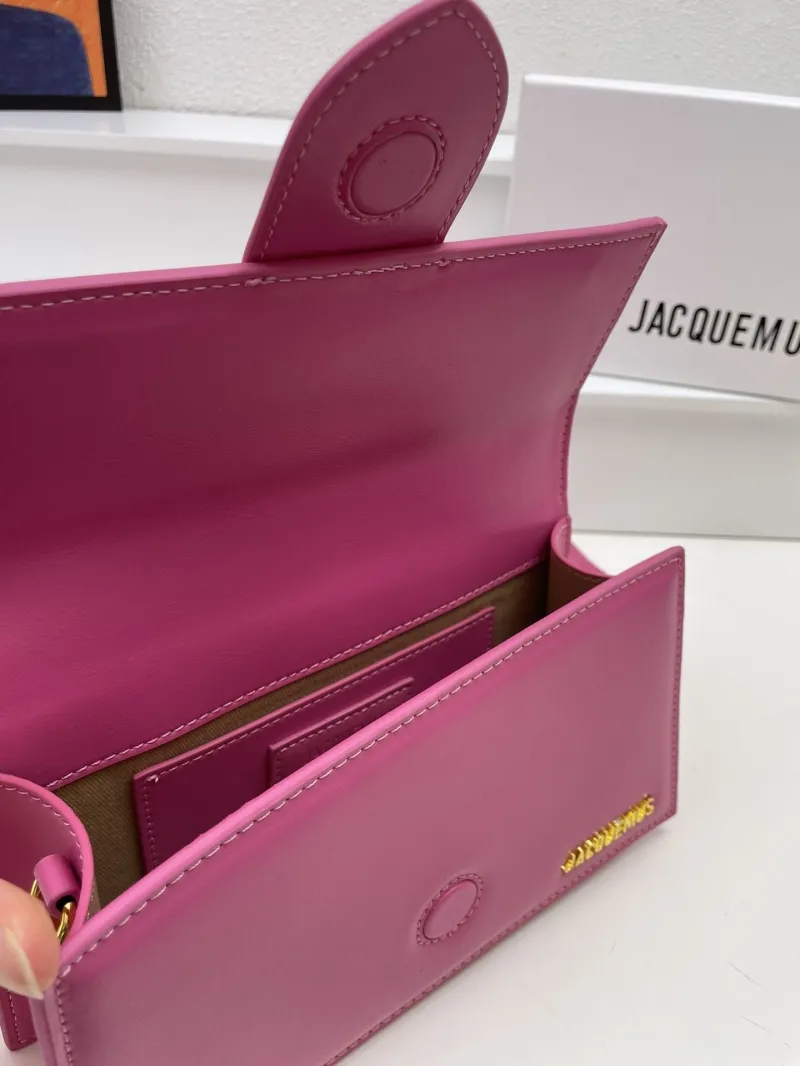 Jacquemus Magenta Leather Satchel Crossbody Bag - Image 8