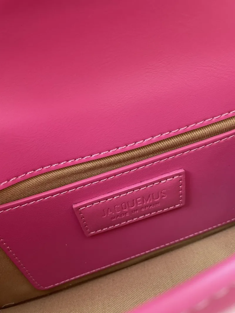 Jacquemus Magenta Leather Satchel Crossbody Bag - Image 9