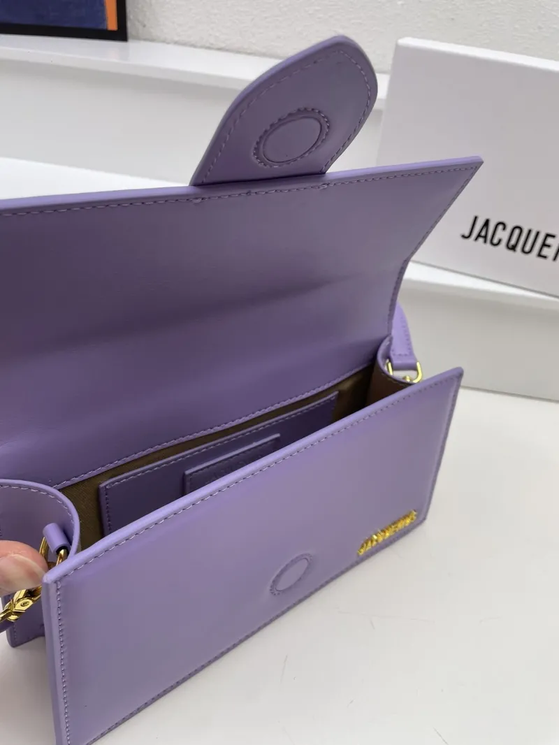 Jacquemus Purple Leather Satchel Crossbody Bag - Image 8