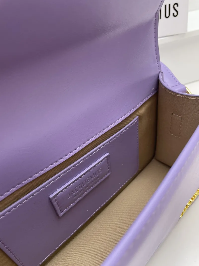 Jacquemus Purple Leather Satchel Crossbody Bag - Image 9