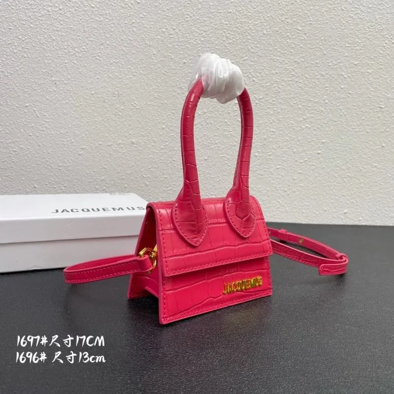 Alternative view of Jacquemus Pink Croc Mini Satchel Bag 13cm