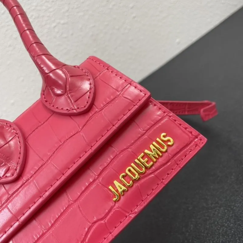 Jacquemus Pink Croc Mini Satchel Bag 13cm - Image 4