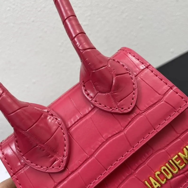 Jacquemus Pink Croc Mini Satchel Bag 13cm - Image 5