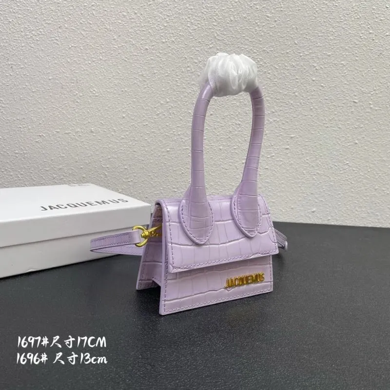 Alternative view of Jacquemus Lavender Mini Croc Satchel Crossbody Bag 13cm