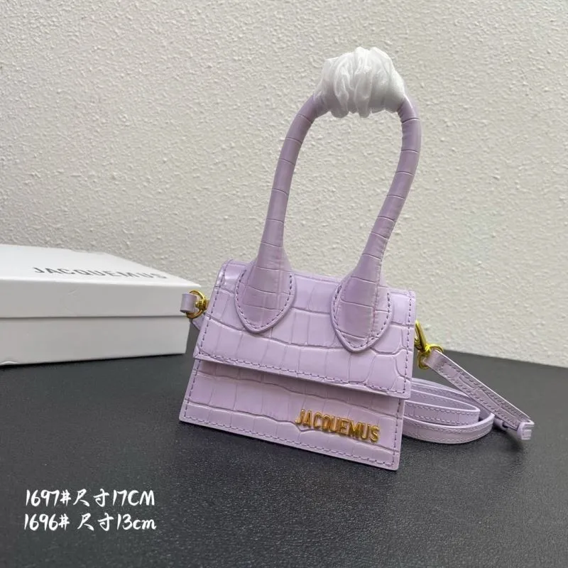 Jacquemus Lavender Mini Croc Satchel Crossbody Bag 13cm - Image 3