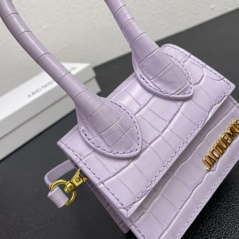 Jacquemus Lavender Mini Croc Satchel Crossbody Bag 13cm - Image 5