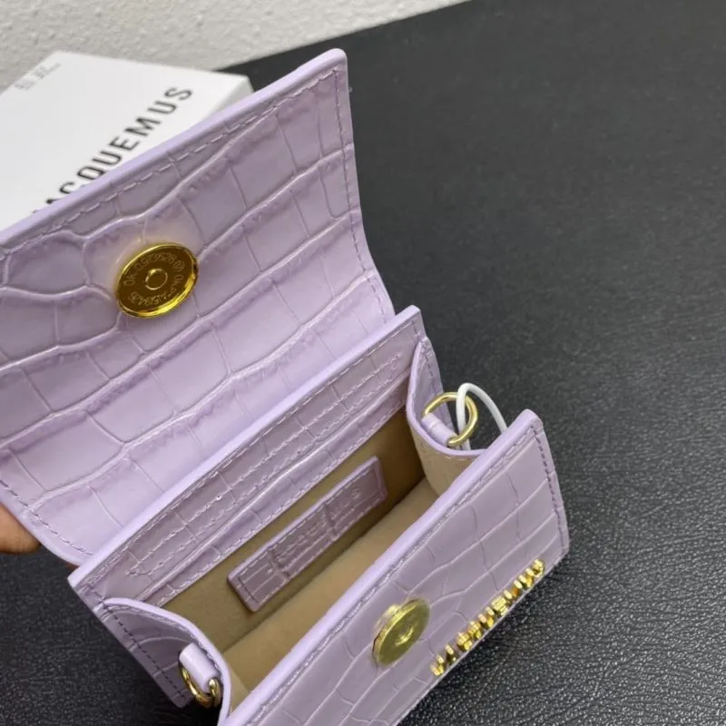 Jacquemus Lavender Mini Croc Satchel Crossbody Bag 13cm - Image 9
