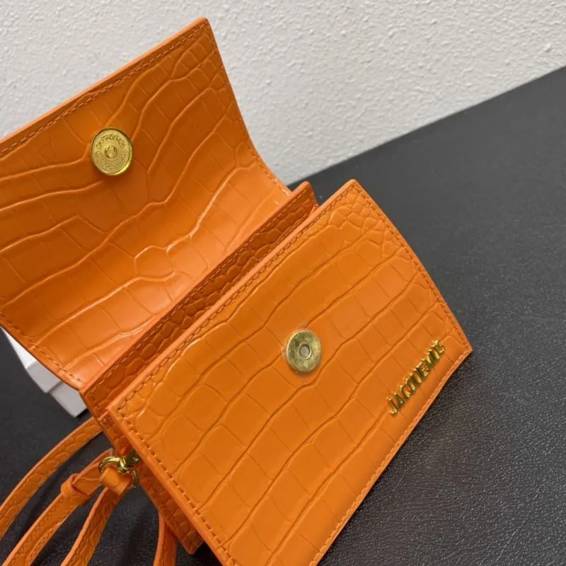 Jacquemus Orange Crocodile Satchel Bag 1697 17cm - Image 8