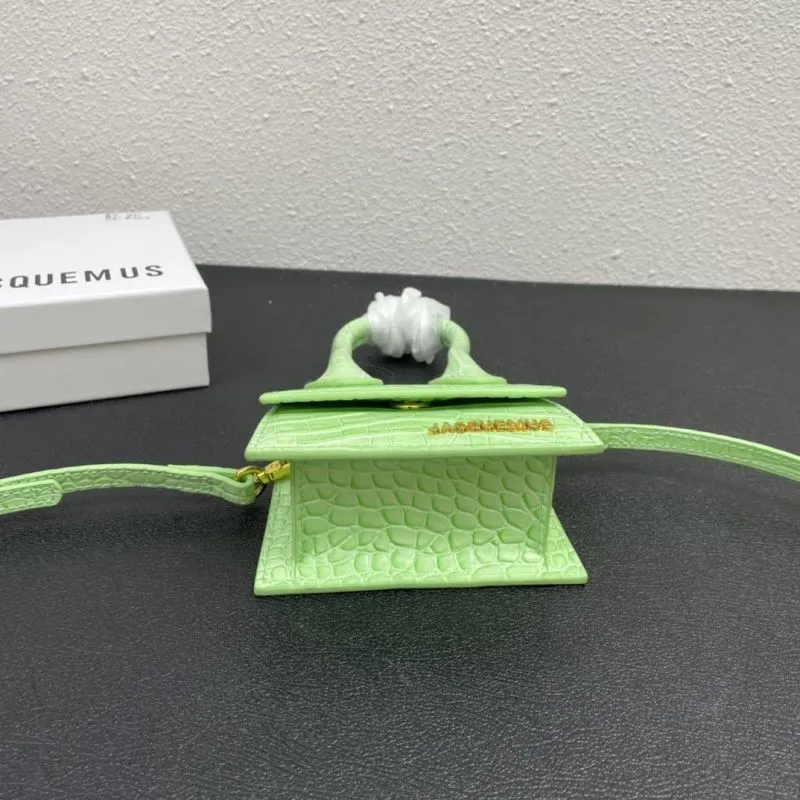 Jacquemus Mint Green Croc Mini Satchel Bag 13cm - Image 7