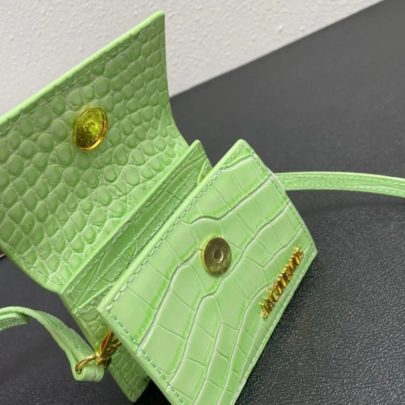 Jacquemus Mint Green Croc Mini Satchel Bag 13cm - Image 8