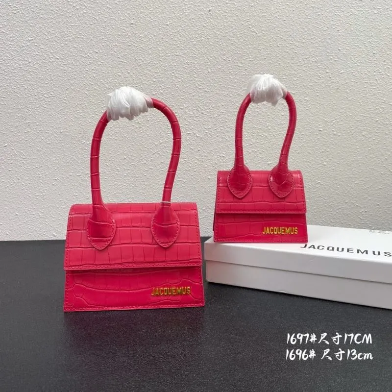 Jacquemus Crocodile Embossed Mini Satchel Handbag - Image 3
