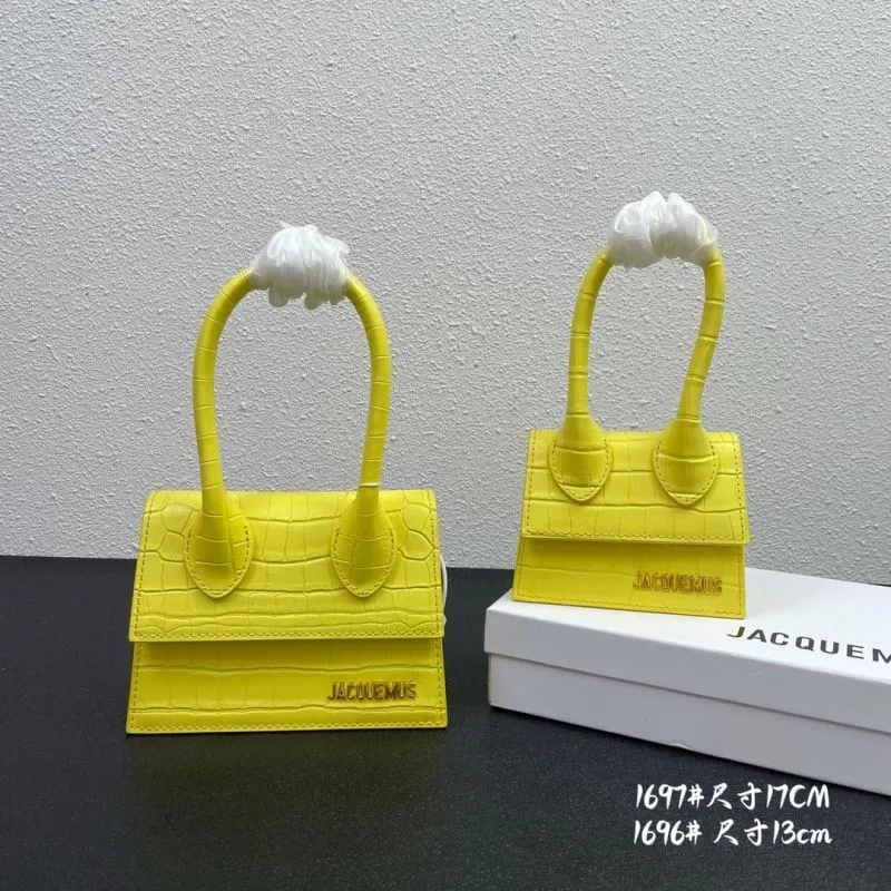 Jacquemus Crocodile Embossed Mini Satchel Handbag - Image 4