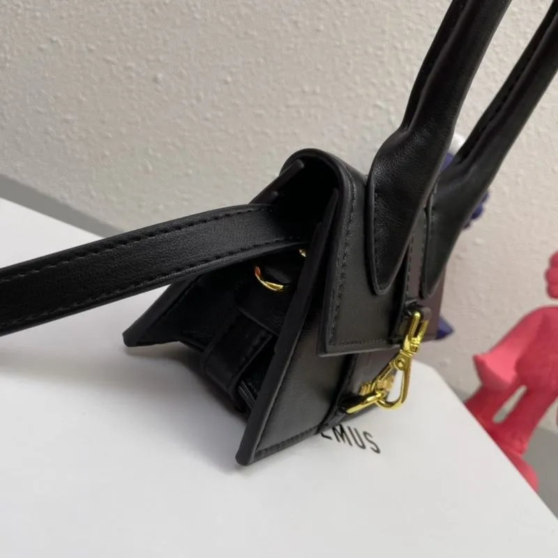 JACQUEMUS Small 13cm Black Satchel Bag - Image 5