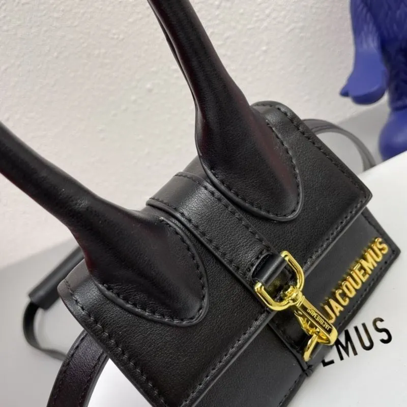 JACQUEMUS Small 13cm Black Satchel Bag - Image 6