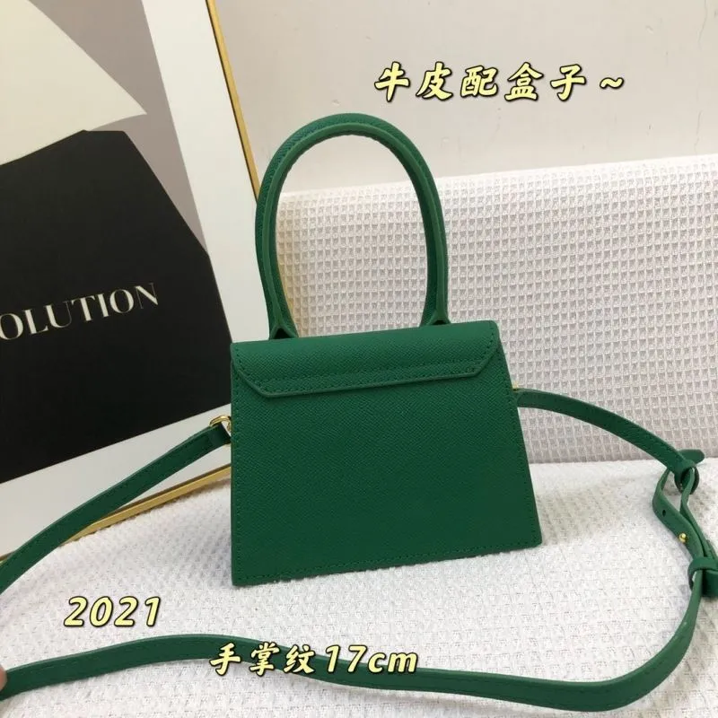 Jacquemus Green Leather Satchel Bag 17cm - Image 3