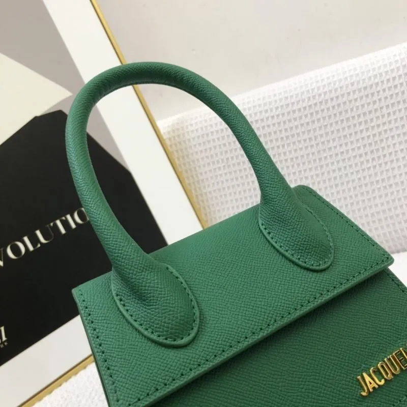 Jacquemus Green Leather Satchel Bag 17cm - Image 4