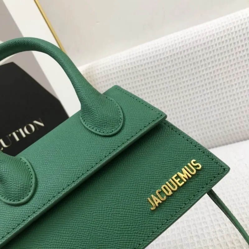 Jacquemus Green Leather Satchel Bag 17cm - Image 5