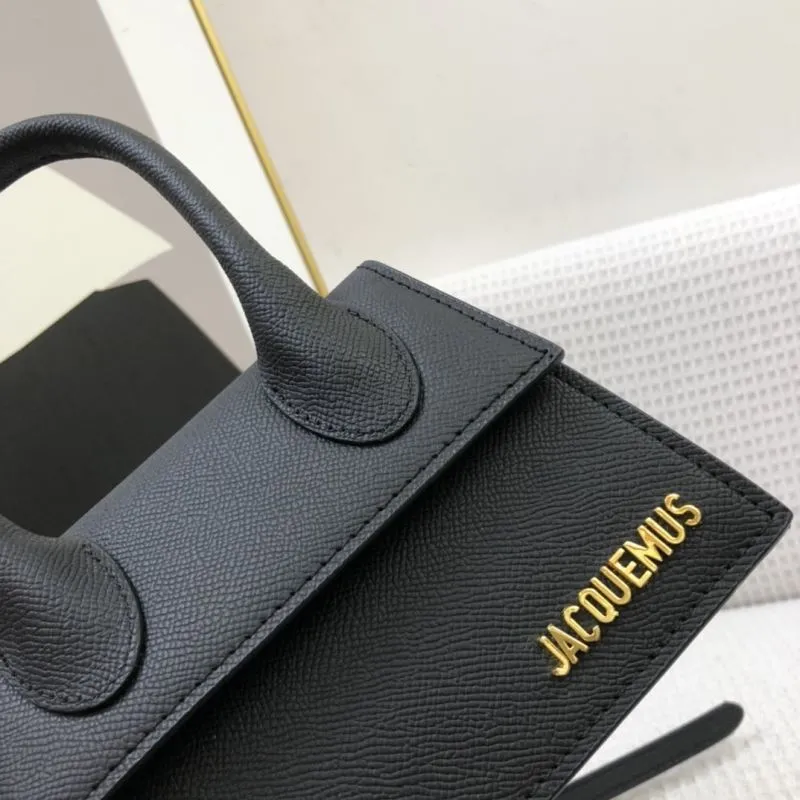 Jacquemus Black Leather Satchel Bag 17cm - Image 5