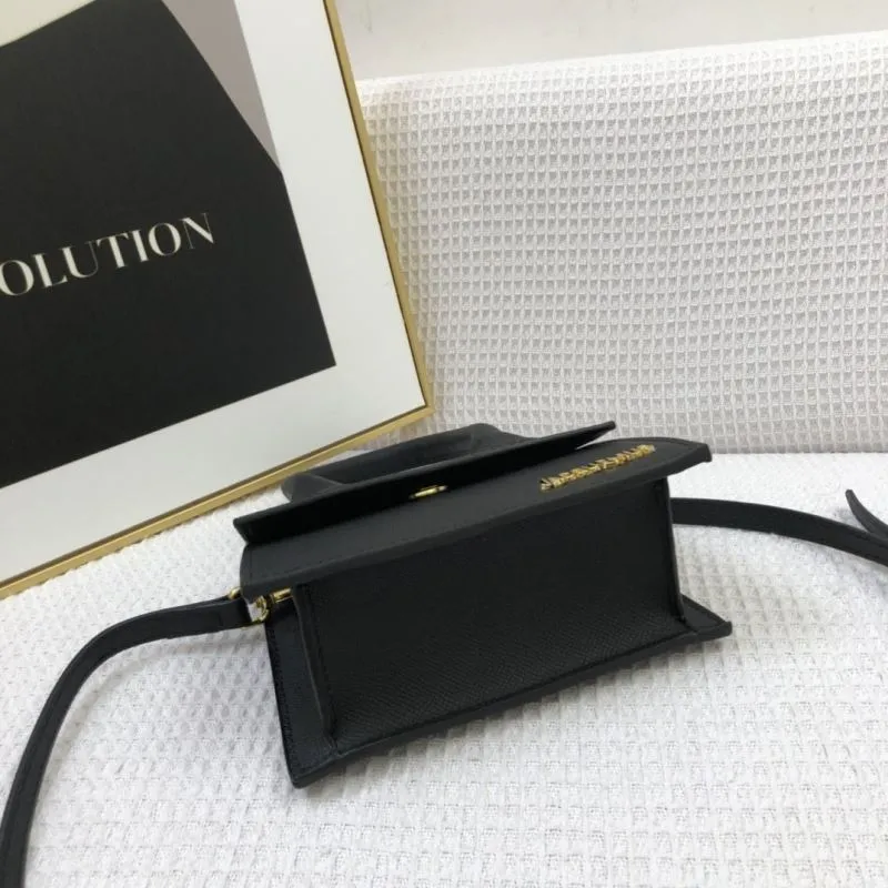 Jacquemus Black Leather Satchel Bag 17cm - Image 7