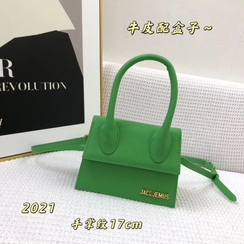 Jacquemus Green Leather Mini Satchel Bag 17cm