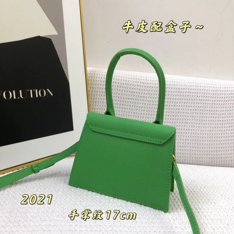 Jacquemus Green Leather Mini Satchel Bag 17cm - Image 3