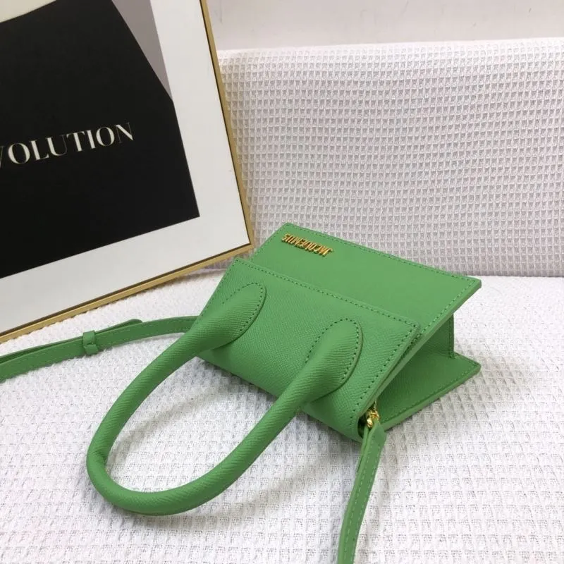 Jacquemus Green Leather Mini Satchel Bag 17cm - Image 4