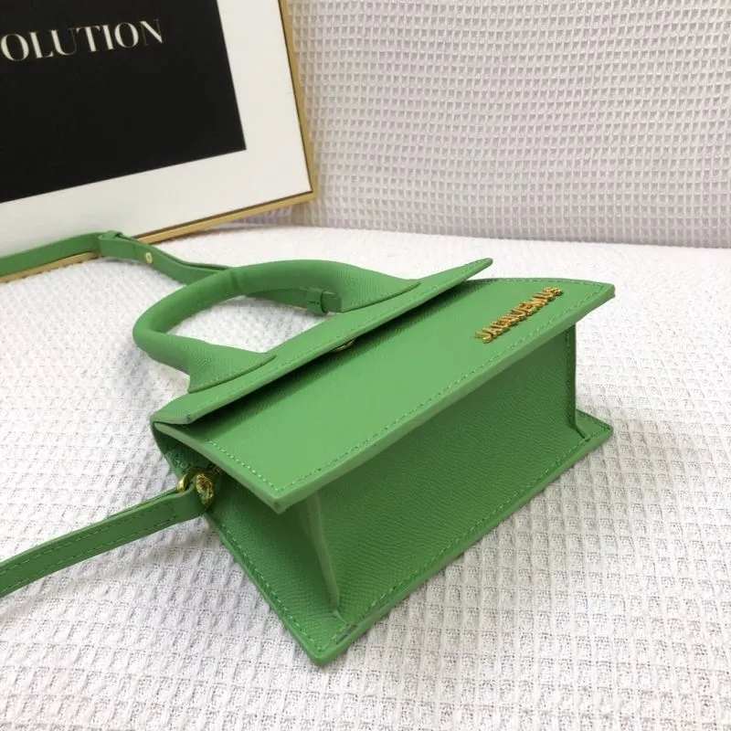 Jacquemus Green Leather Mini Satchel Bag 17cm - Image 7