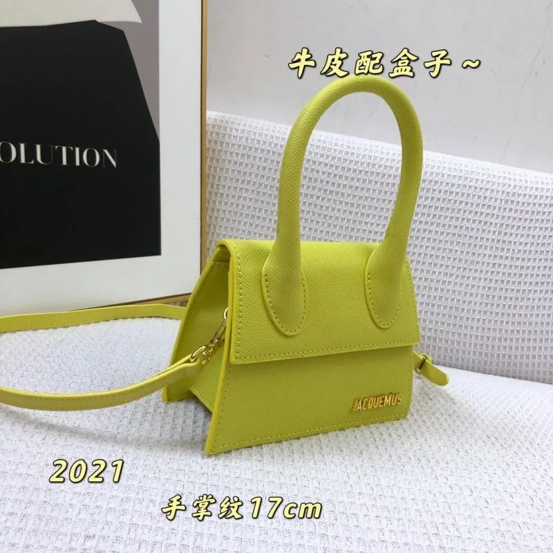 Alternative view of Jacquemus Yellow Leather Mini Satchel Bag 17cm