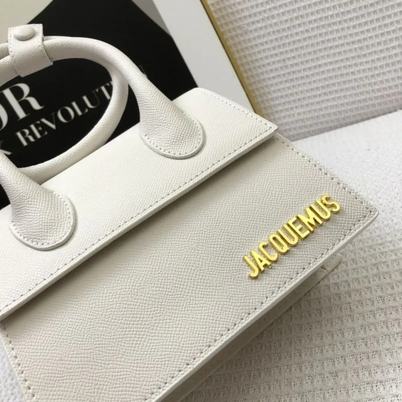 Jacquemus White Convertible Satchel Bag 20cm - Image 4