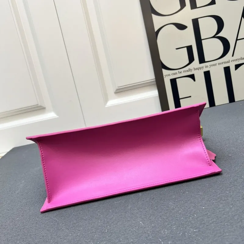 Jacquemus Fuchsia Large Top Handle Chain Bag 9142 - Image 6