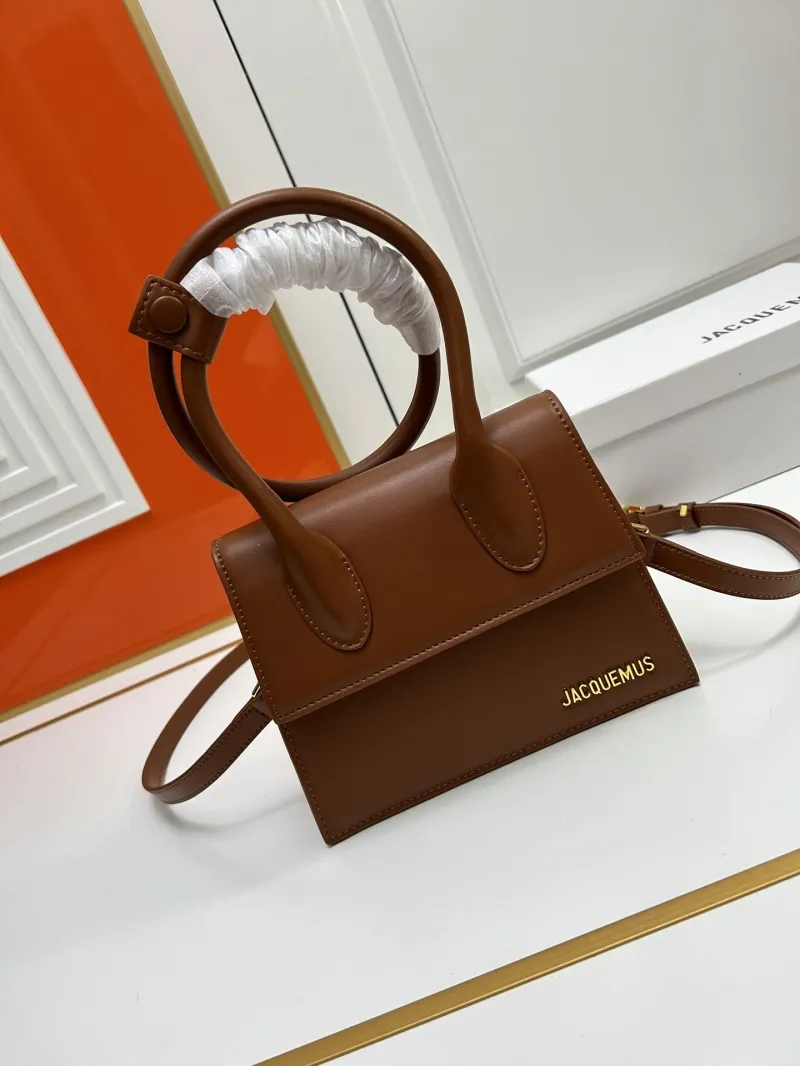 Jacquemus Brown Top Handle Crossbody Bag