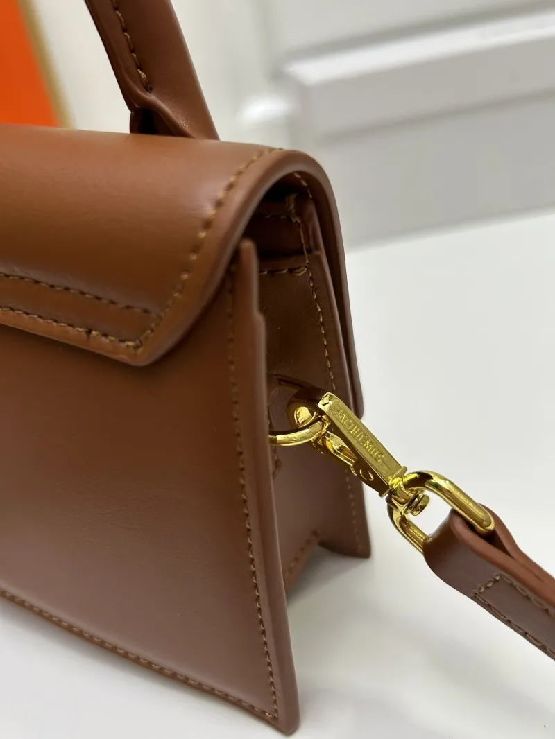 Jacquemus Brown Leather Top Handle Crossbody Bag - Image 5