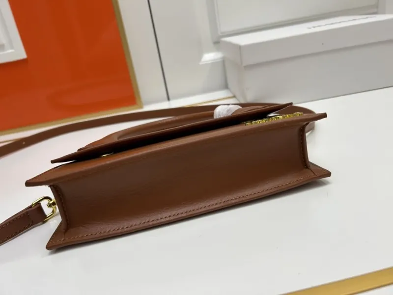 Jacquemus Brown Leather Top Handle Crossbody Bag - Image 7
