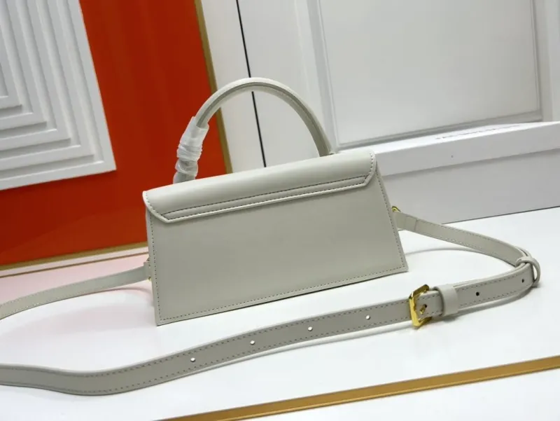 Jacquemus Light Gray Top Handle Crossbody Bag - Image 3