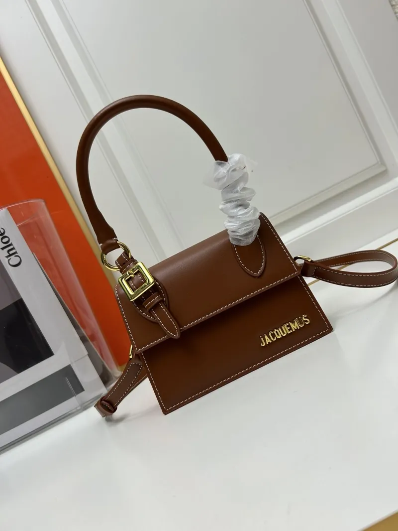 Jacquemus Brown Top Handle Crossbody Bag