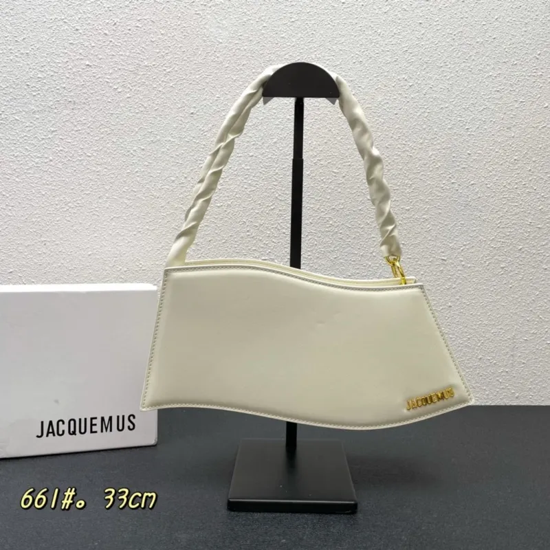 Jacquemus Cream White Top Handle Bag 661