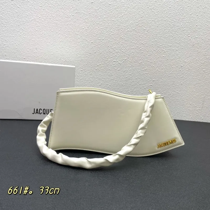 Jacquemus Cream White Top Handle Bag 661 - Image 3