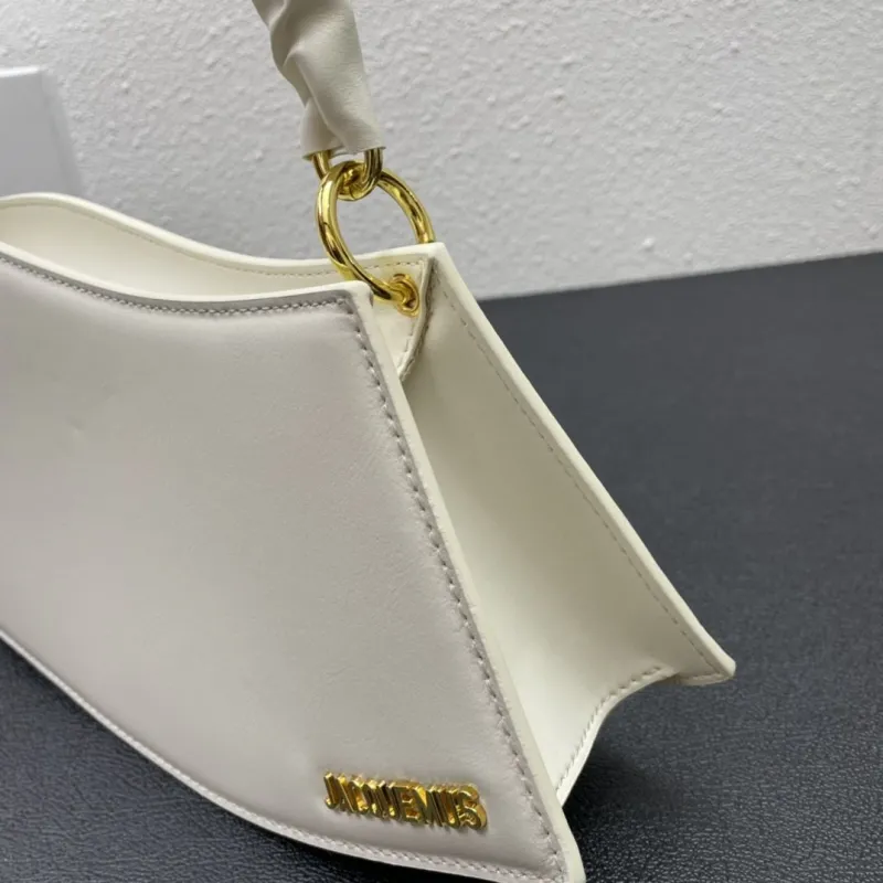 Jacquemus Cream White Top Handle Bag 661 - Image 6