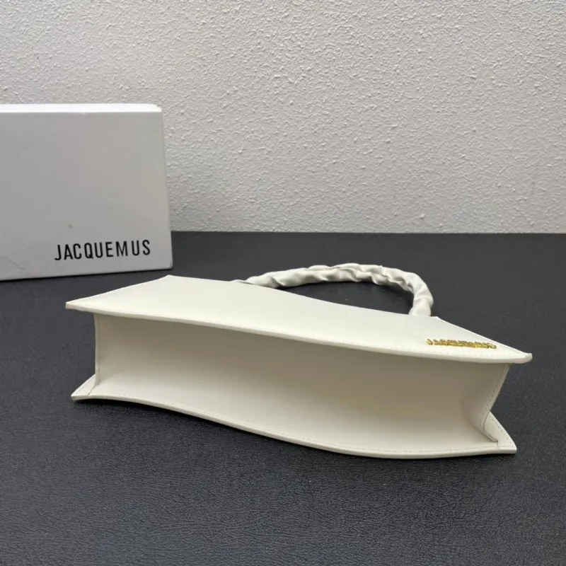 Jacquemus Cream White Top Handle Bag 661 - Image 8