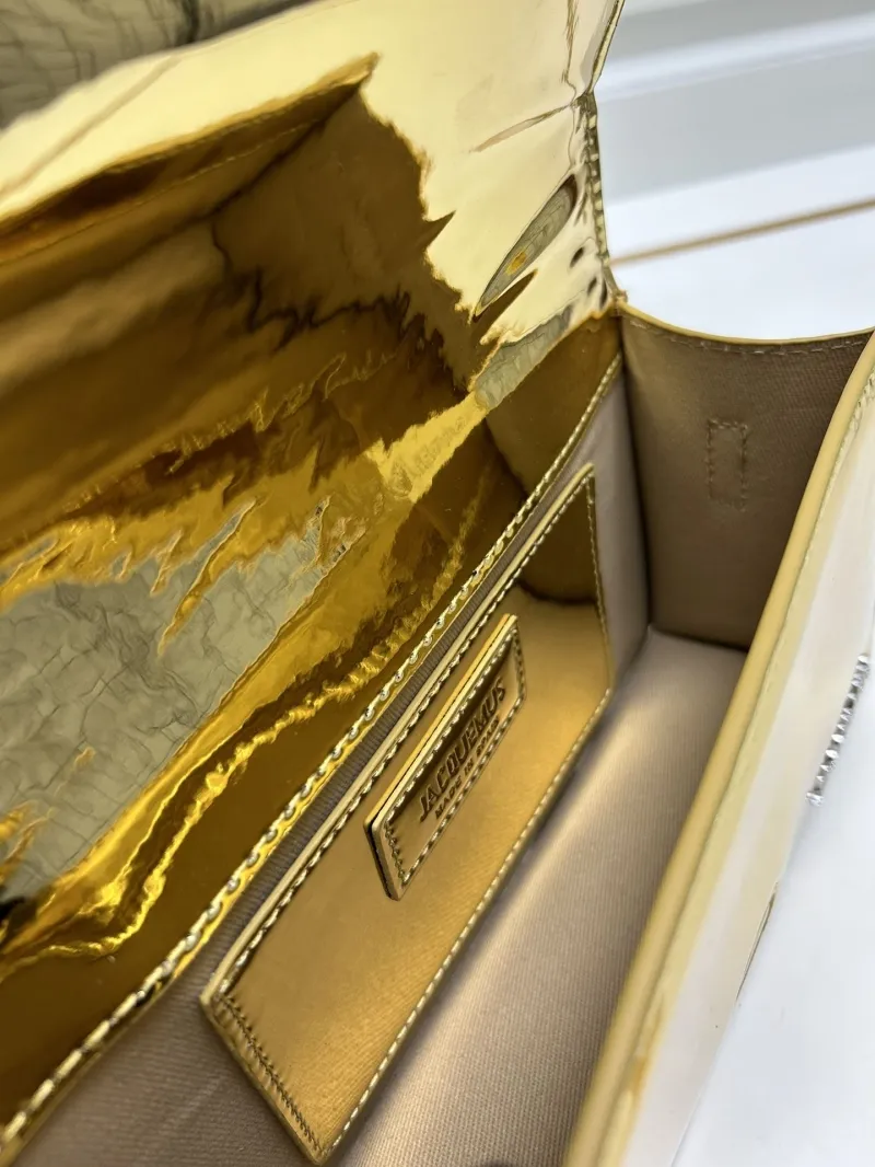 Jacquemus Metallic Gold Top Handle Crossbody Bag 83 - Image 8