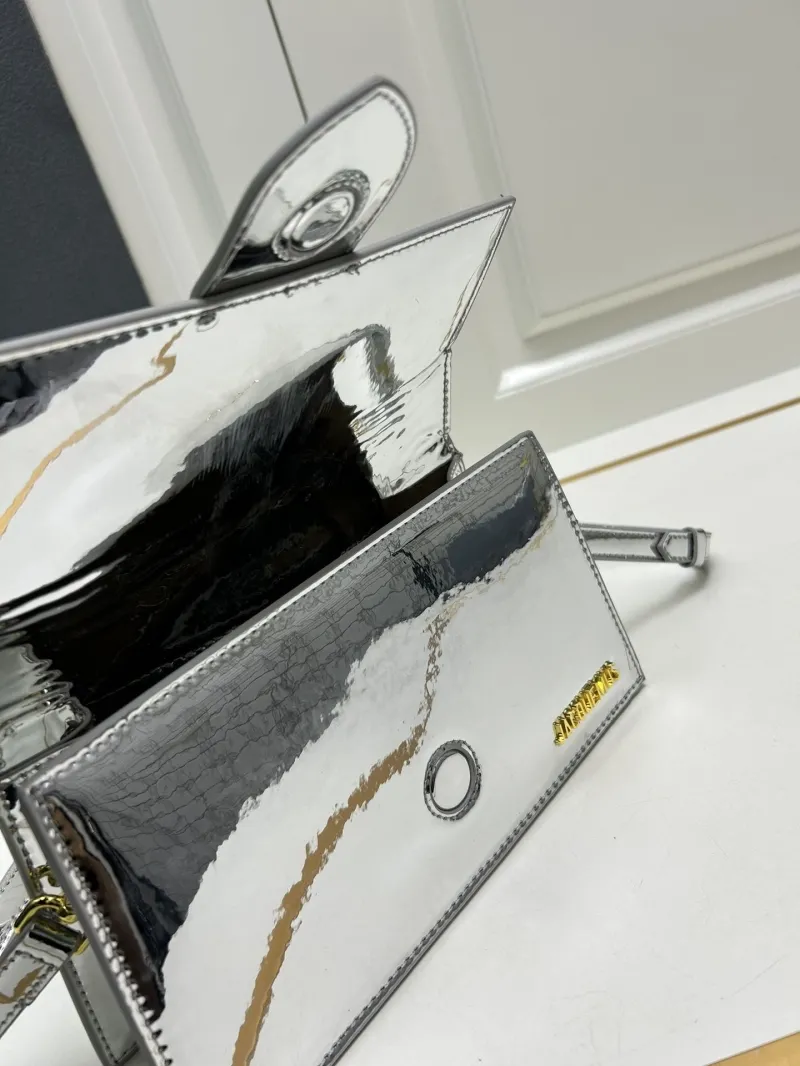 Jacquemus Silver Metallic Top Handle Crossbody Bag 84 - Image 8