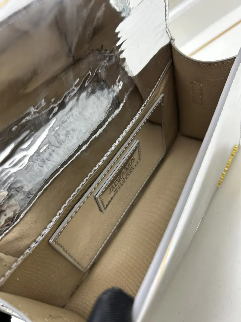Jacquemus Silver Metallic Top Handle Crossbody Bag 84 - Image 9