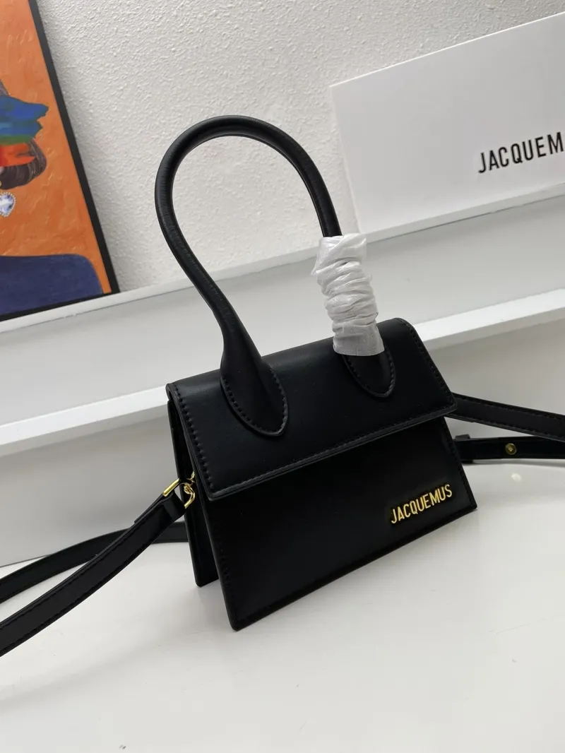 Jacquemus Black Mini Top Handle Crossbody Bag - Image 3